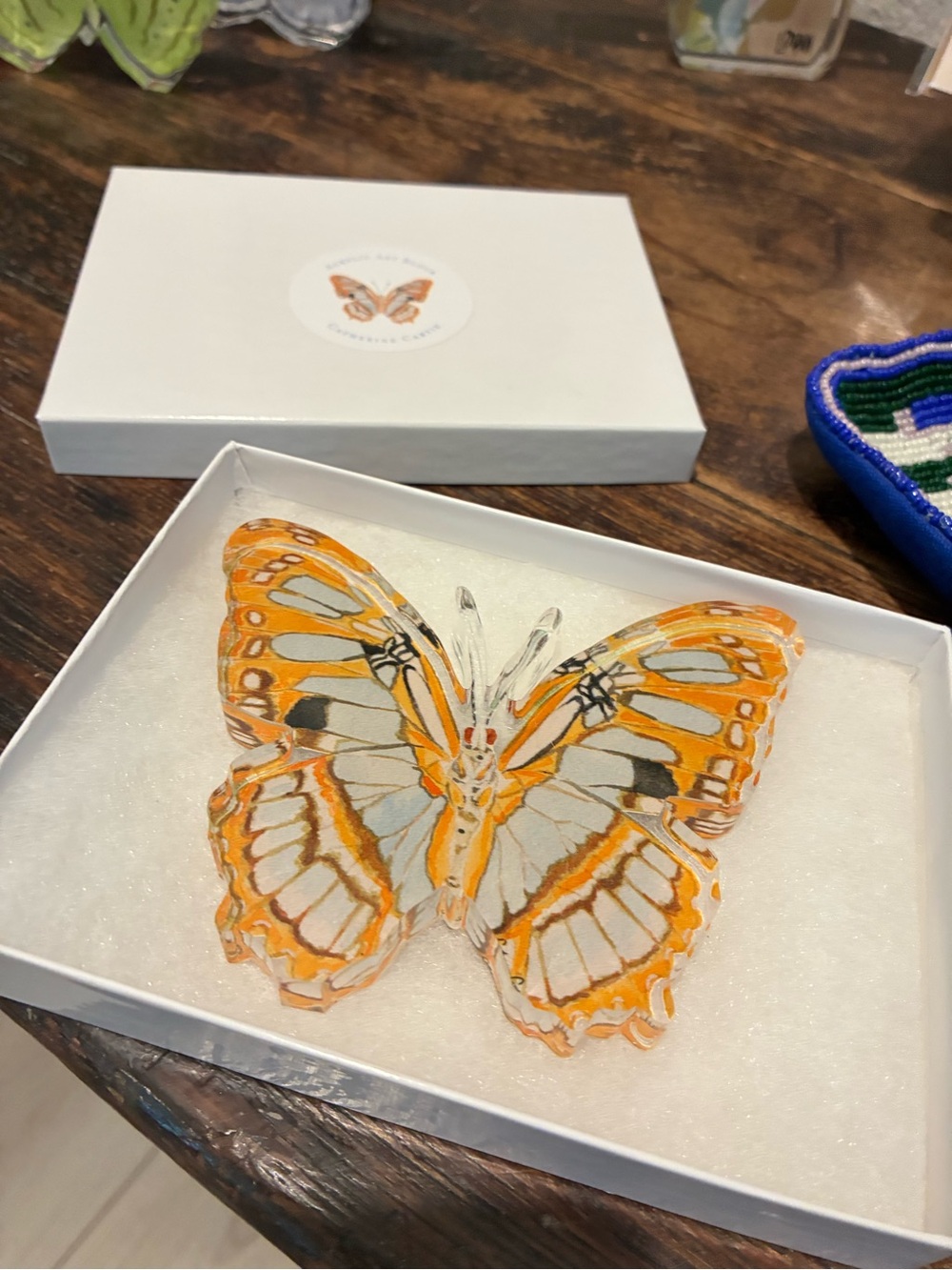 Orange Butterfly Decorative Accent - Home Accent Piece